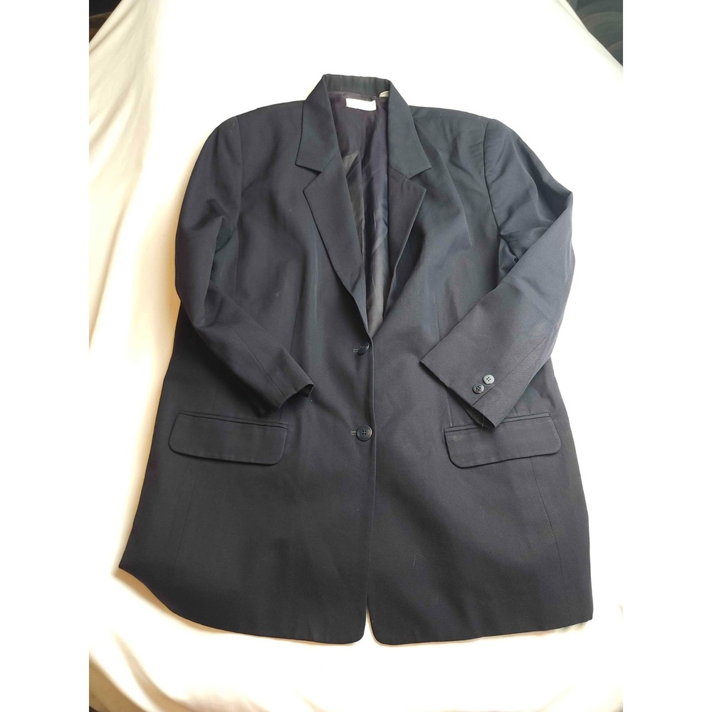 Vintage 90s Elisabeth Liz Claiborne Blazer Womens 18 Wool Preppy Dark Academia